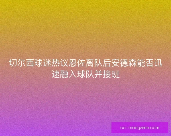 切尔西球迷热议恩佐离队后安德森能否迅速融入球队并接班